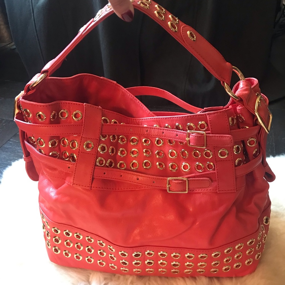 Rebecca Minkoff Pink Leather Eyelet Devote
